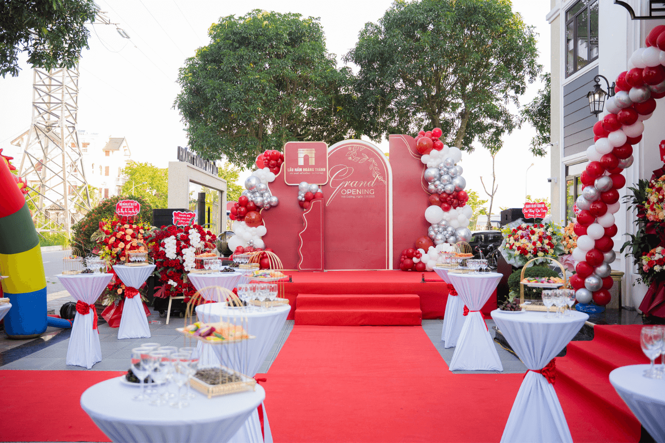 Backdrop khai trương nhà hàng