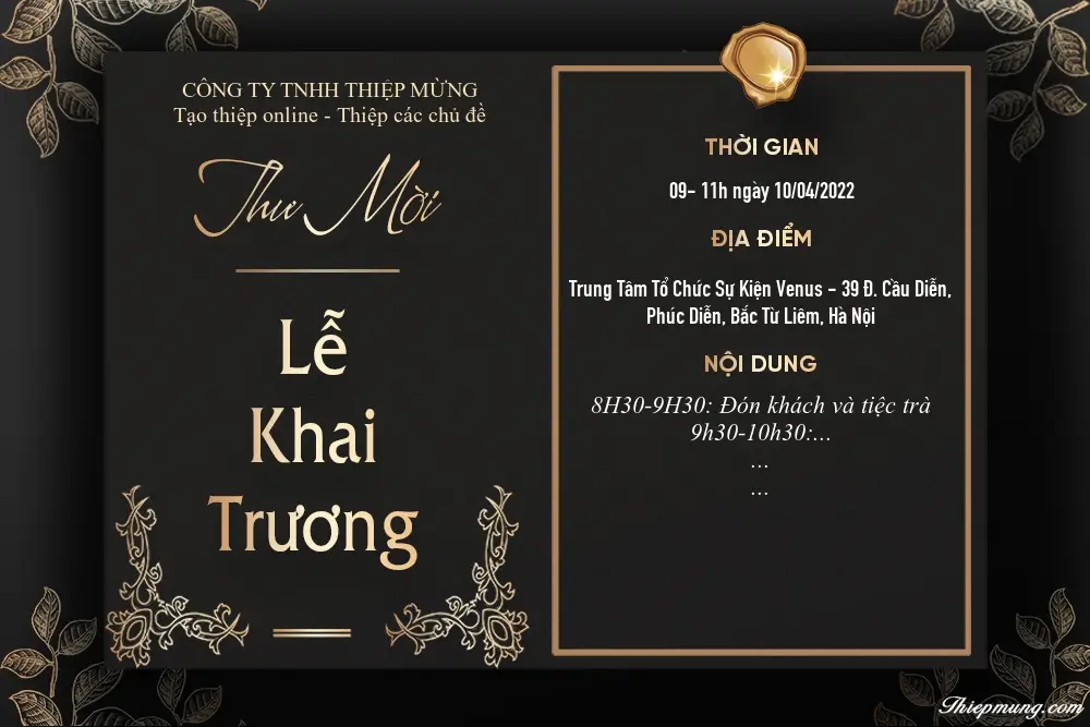 Thư mời khai trương là gì ?